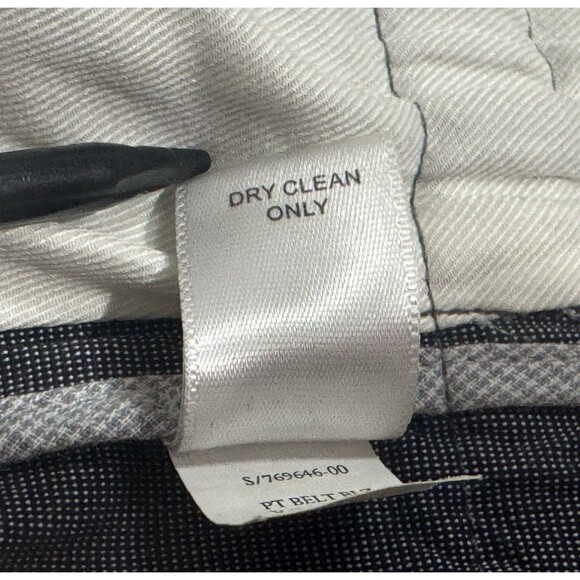 Banana Republic Blazer Gray Pincheck Stretch Belted Jacket Officecore - Picture 11 of 12